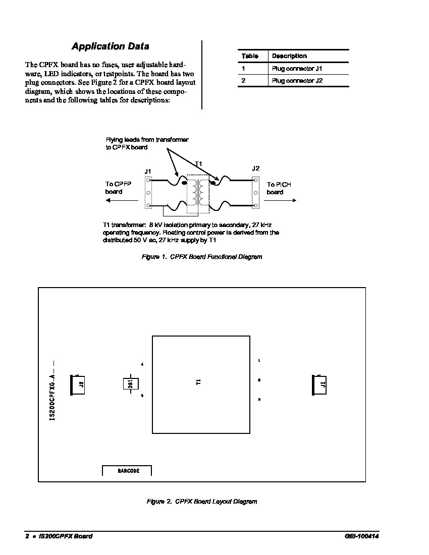 First Page Image of IS200CPFXG Phase Leg Flash Protection Board Drawings and App Data.pdf